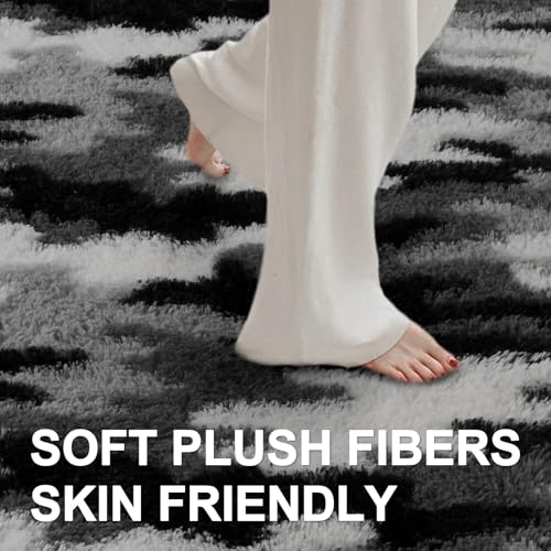 6x9 Ft Large Shag Rugs for Living Room Decor (Fa Grey 4sm15 / 6' X 9' (Rectangular))