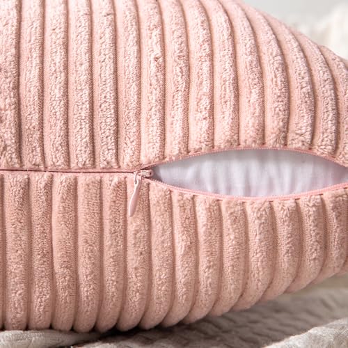Pink Decorative Throw Pillow Covers for Couch 18x18 Inch (18" x 18" (Pack of 2) / Pink)