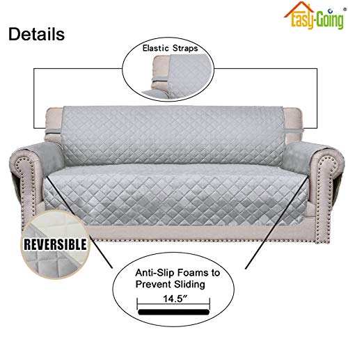 Reversible Couch Cover (Light Gray/Ivory / Medium-XL Loveseat)