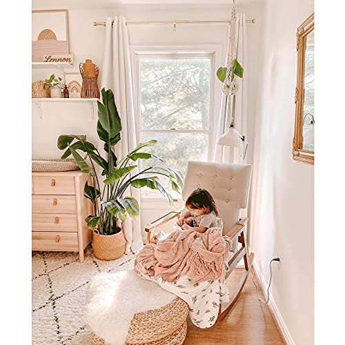 White Blackout Curtains for Nursery 52" Wide x 72" Long 2 Panels (Pure White / 52"W x 72"L (Pack of 2))