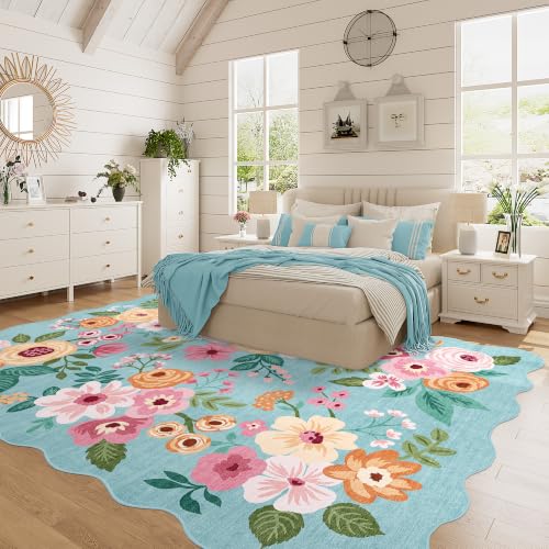 5x7 Area Rugs for Bedroom (Teal (Big) / 5' x 7' (Rectangular))