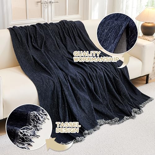 Couch Covers Sectional Couch Covers for Pet Sofa (91" x 118" / Navy Blue)