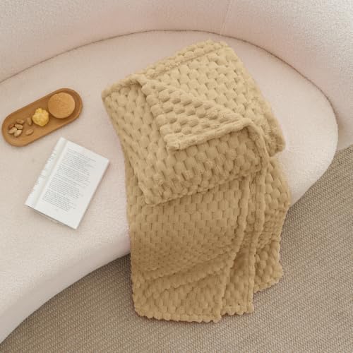 Camel Throw Blanket for Couch (Camel / Throw(50"x60"))