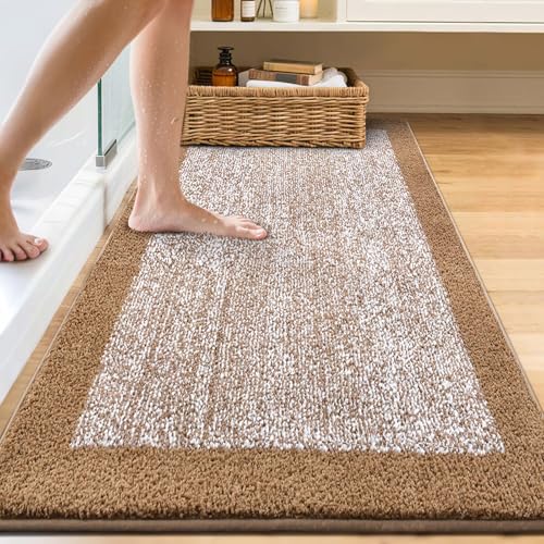 60x24 Long Bathroom Rugs Non Slip Washable (Coffee / 2' x 5' (Rectangular))