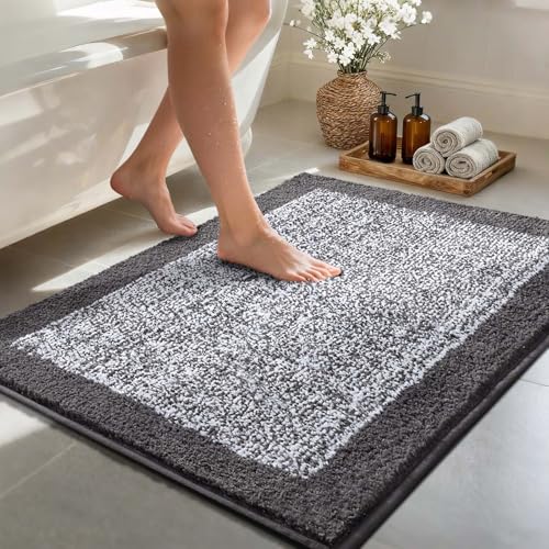 48x32 Large Bathroom Rugs Non Slip Washable (A-grey / 2'8" x 4' (Rectangular))