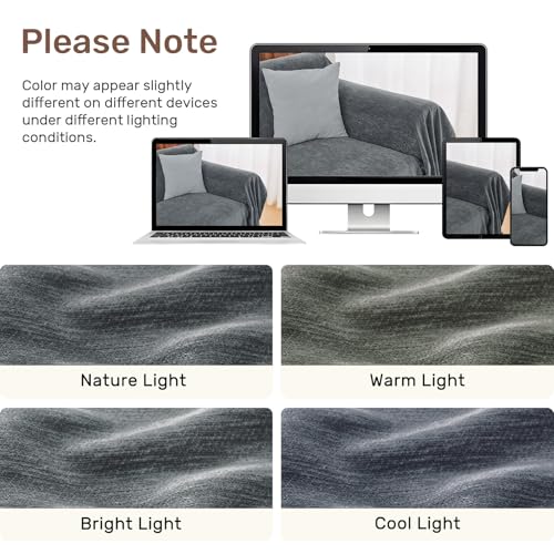 2 Pieces Sectional Couch Covers L Shaped Cover XXXL Dark Gray (Dark Grey / 71"×118"+91"×134")