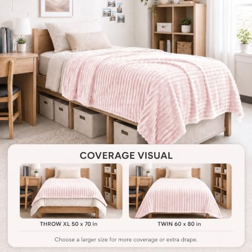Pink Twin Blanket for Bed (Pink / Twin (60" x 80"))