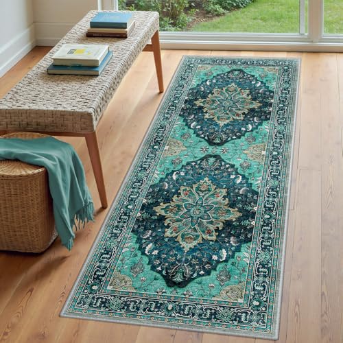 Washable Area Rug (Teal / 3' x 7' (Rectangular))
