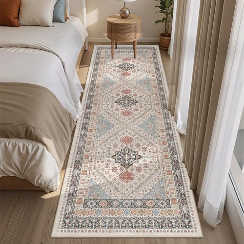 Kitchen Runner Rug Non Slip Washable Rugs 2.5x8 (Blue/Red/Multi / 2'6" x 8' (Runner))