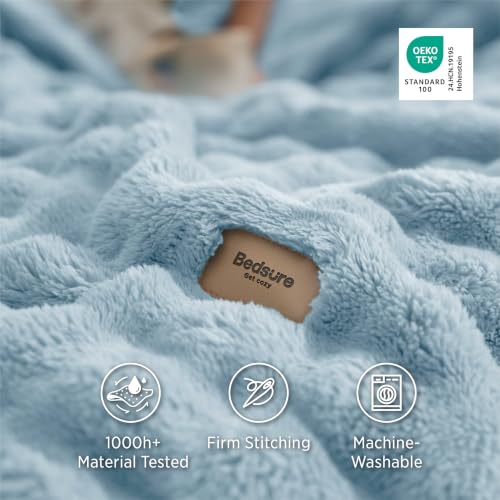 Cloud Bubble Soft Throw Blanket for Couch (Light Blue / Throw (50" X 60"))