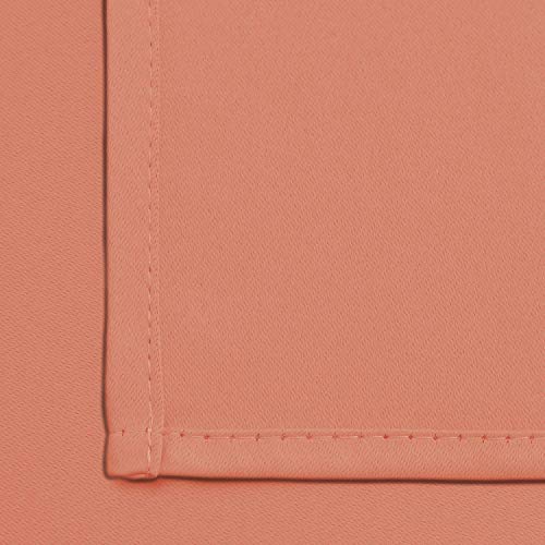 Coral Room Darkening Window Curtains 52x36 Inch for Kitchen (Coral Orange / 52"W x 36"L (Pack of 2))