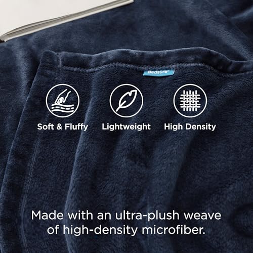 Soft Cozy Warm Fleece Baby Blanket for Kids Navy 43"x55" (02 - Navy / Kids (43" x 55"))