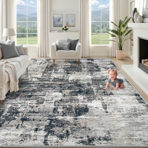 8x10 Area Rugs for Living Room (Black Grey / 8' x 10' (Rectangular))