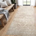 4x8 Washable Hallway Runner Rug (Natural Beige / 4x8)