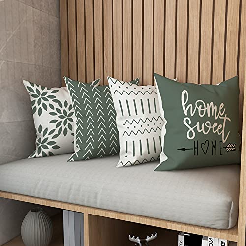 Pillow Covers 18x18 Set of 4 (Aqua Green / 18" x 18" (Pack of 4))