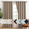 Burlap Vintage Open Linen Weave Flax Thermal Curtains (62"W x 90"L (Pack of 2) / Burlap)