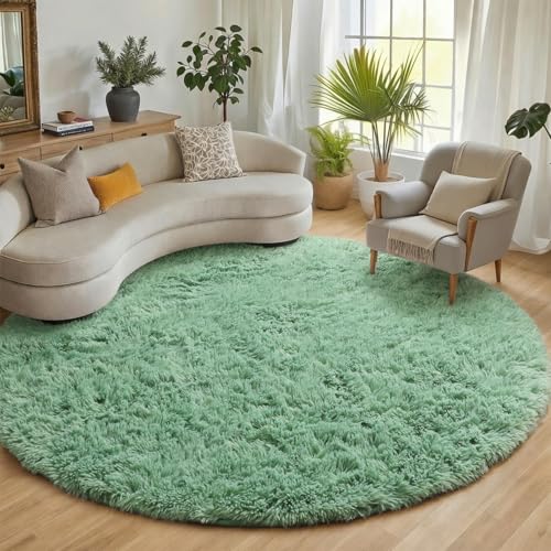 Sage Green Round Area Rugs 6ft (Sage Green / 6' (Round))