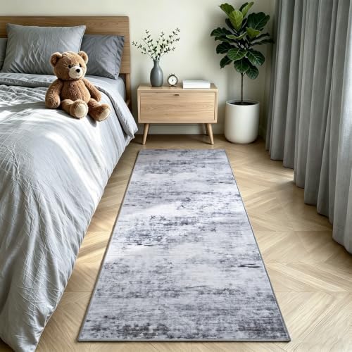 Washable 2x8 Non (Light Neutral Gray / 2' x 8' (Rectangular))