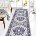 Soft Area Rugs 2x8 (2' x 8' (Runner) / Blue & Red)