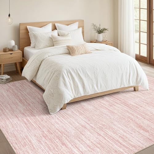 Boho 5x7 Area Rug Living Room Rugs Machine Washable Pink (A-pink / 5' x 7' (Rectangular))