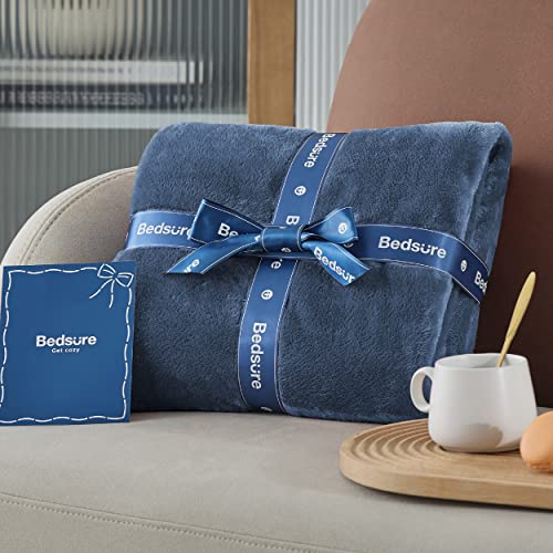 GentleSoft Fleece Blanket Twin Size Blue (Dark Blue / Twin (60" X 80"))