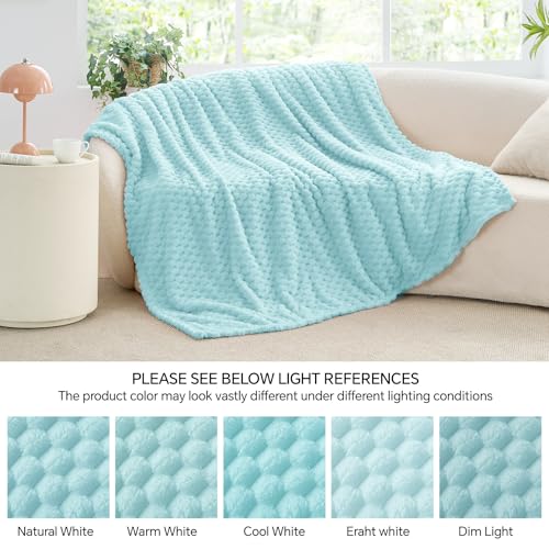 Cloud Blue Throw Blanket for Couch (Cloud Blue / Throw(50"x60"))
