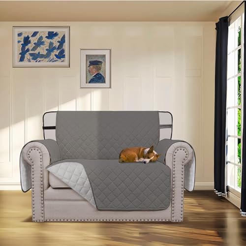 Reversible Couch Cover (Gray/Light Gray / Small-XXL Chair)