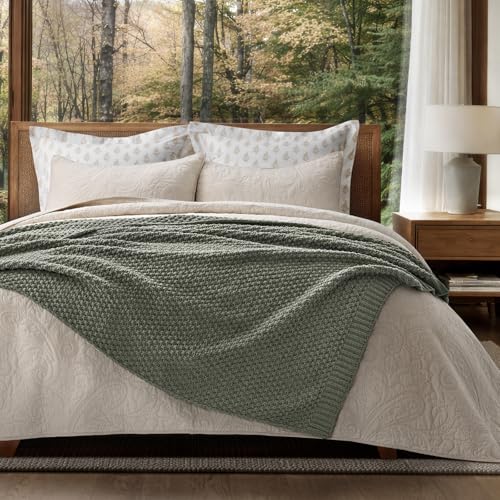 HOME Chunky Chenille Knit Throw Blanket (Dried Thyme / 60" X 80")