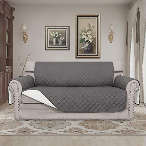 Reversible Couch Cover (Gray/Ivory / Medium-XL Loveseat)