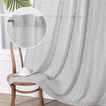 90 Inch Farmhouse Curtains for Living Room (50"W x 90"L (Pack of 2) / Light Grey)