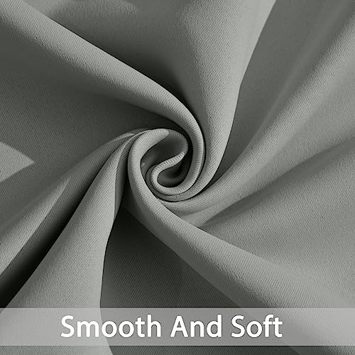 Room Darkening Curtains 70x84 inch Length Dove Grey (Dove Grey / 70"W x 84"L (Pack of 2))