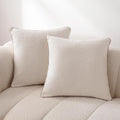 Boucle Throw Pillow Covers for Couch (White / 20" x 20" (Pack of 2))