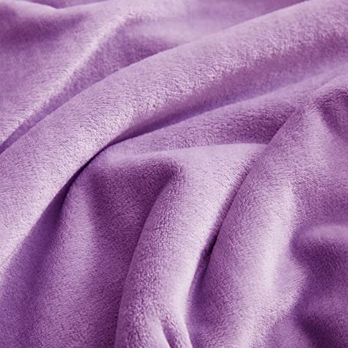 Fleece Blanket Twin Size Lilac Lightweight Super Soft Cozy Luxury Bed Blanket Microfiber (Lilac / Twin(60"x80"))