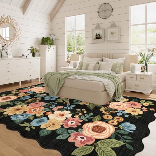 5x8 Washable Area Rug (Black (Big) / 5' x 8' (Rectangular))