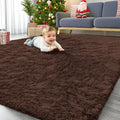 8x8 Machine Washable Large Area Rugs for Living Room (8x8 Ft Square / Coffee)