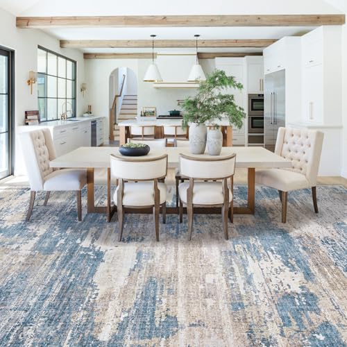 9x12 Area Rug for Living Room (Blue Beige / 9' x 12' (Rectangular))
