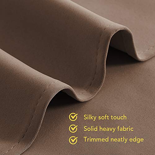 Blackout Window Curtains and Drapes for Kitchen (Cappuccino / 42"W x 45"L (Pack of 2))