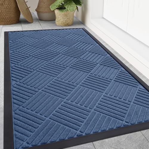 Front Door Mat Outside Entrance (Blue / 47" X 32")