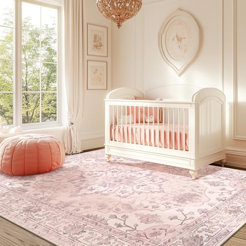 Washable Area Rug (Pink / 6' x 8' (Rectangular))