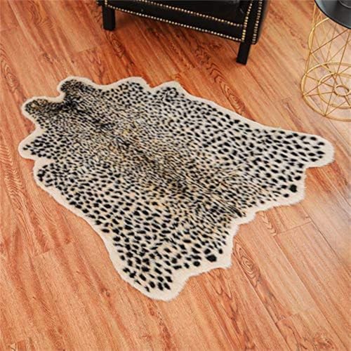 Leopard Print Rug (Beige+black Leopard Print - 40x37inch)