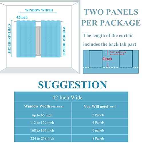Navy Blue and Greyish White Blackout Curtains for Living Room 63 Inch Long (Navy Blue and Greyish White / 42"W x 63"L (Pack of 2))