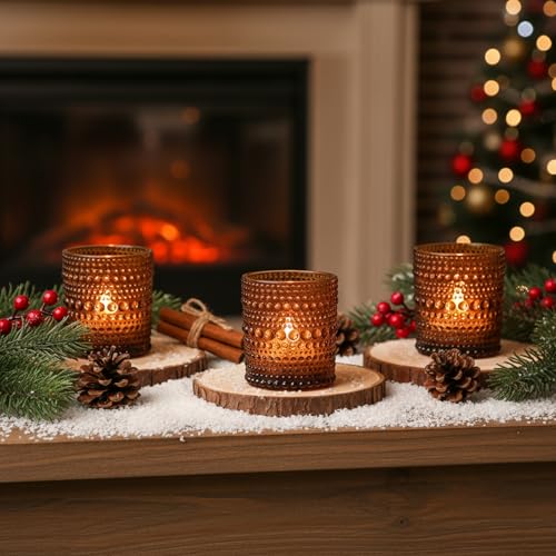 48 Pack Votive Candle Holders (Amber)
