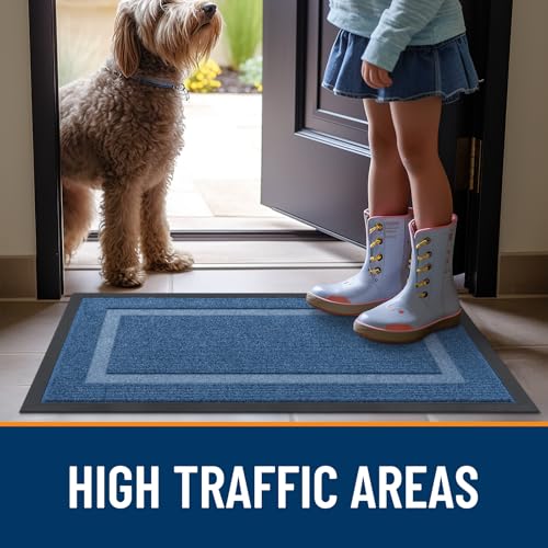 Front Door Mat Outside 47x32 (Light Blue / 47" x 32")
