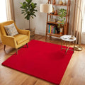 5x5 Square Area Rugs for Bedroom Living Room (5' x 5' (Square) / Red)