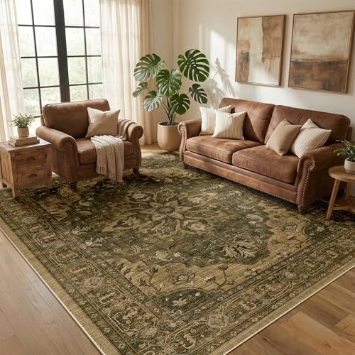 Washable Area Rug (Brown/Dark Brown / 5' x 7' (Rectangular))