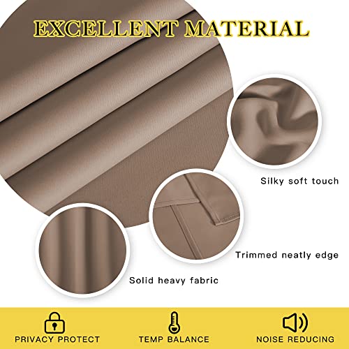 Door Curtain 84 inch Length for Bedroom (Cappuccino / 66"W x 84"L (Pack of 1))