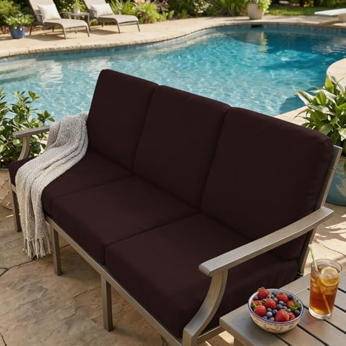 Milk Silk Couch Cushion Covers (Chocolate / Seat Cover Small)