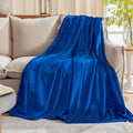 Royal blue Fleece Plush Throw Blanket 60"x80"for Couch Fuzzy Cozy Flannel (Royal Blue / Twin(60"×80"))