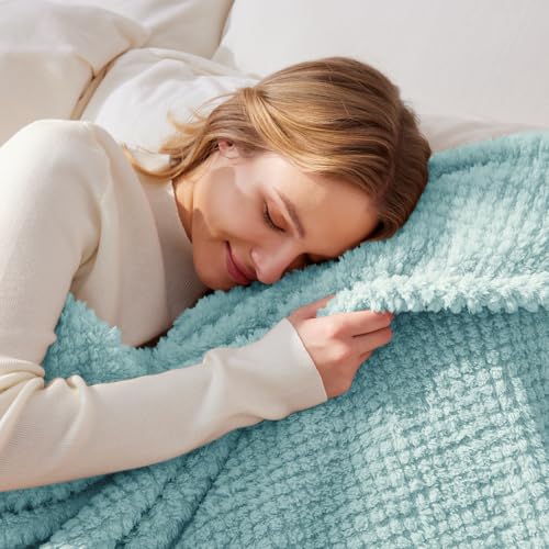 Extra Large Soft Fleece Throw Blanket for Couch (Light Blue / Throw(50x70 In))
