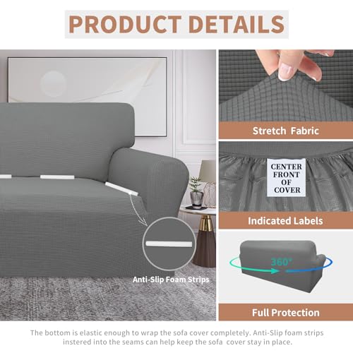 100% Waterproof Couch Cover (Grey / Sofa)